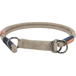 Нашийник для собак TRIXIE Zug-Stopp з обмеженням тяги, шкіряний, сірий, L-XL
