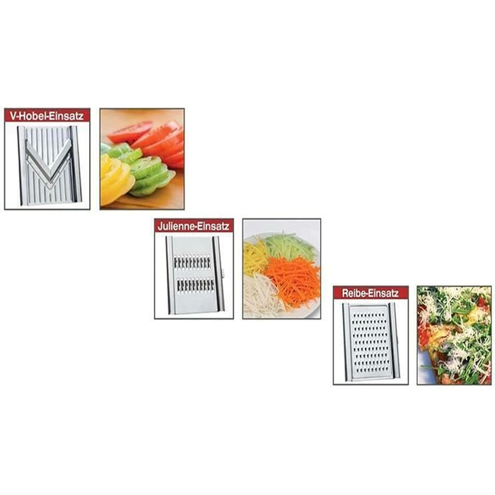 Giant 4-Blade Multi-Grater made of stainless steel - grates vegetables, fruits & cheese 8x faster + 1 PCMM microfiber cloth, color of grater: stainless steel