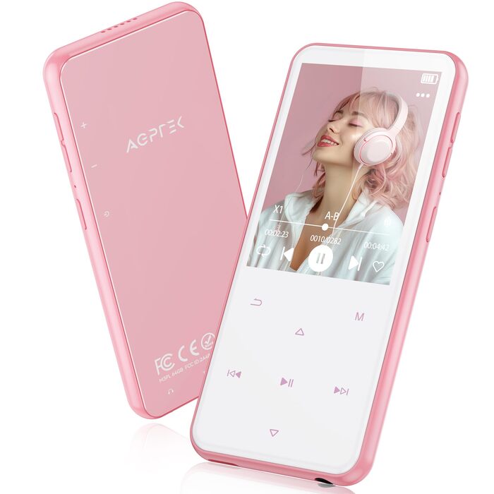 MP3 плеєр AGPTEK 64GB Bluetooth 5.3, 2.4