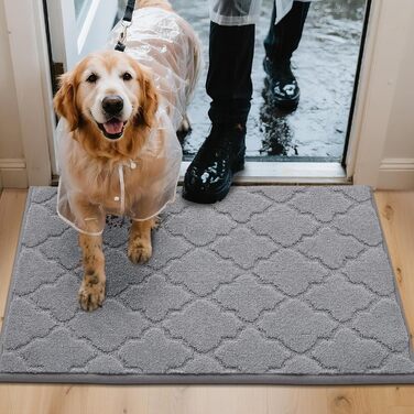 Килимок для входу COSY HOMEER 50x80 см, сірий, антиковзкий, вологостійкий,мийний килимок для дому, кухні, коридору