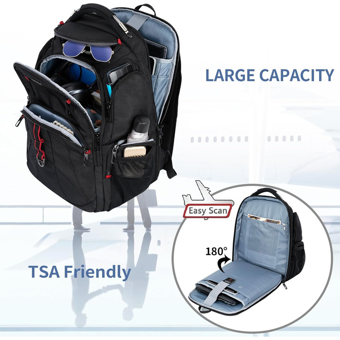 VANKEAN 17-inch extra large laptop backpack (travel backpack)