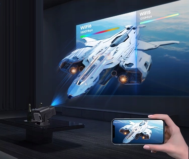 LED-проектор Heelly, 1280x720, Wi-Fi, чорний, з підтримкою USB