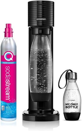 SodaStream Gaia Nero d'Acqua: Газова вода вдома. Комплект з 3 пляшками та циліндром CO2 (425г)