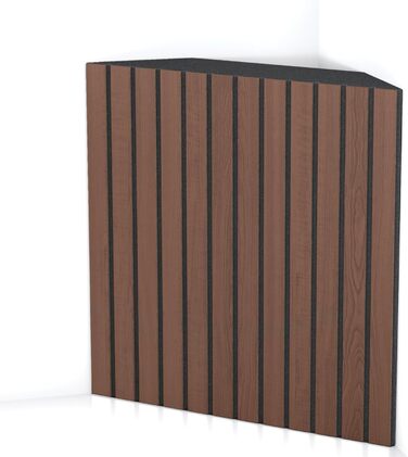 Набір акустичних кутових басових пасток для студії звукозапису, 50x50x10 см, шумоізоляція та поглинання звуку, колір горіх (4 шт)