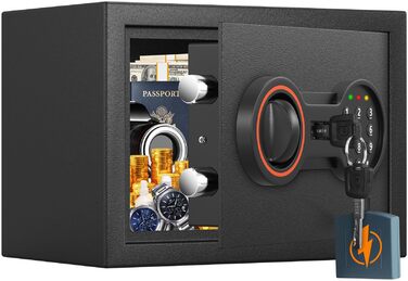 Сейф для дому Mini Tresor з кодовим замком та ключем, вогнестійкий, 15л для грошей, ліків, цінностей