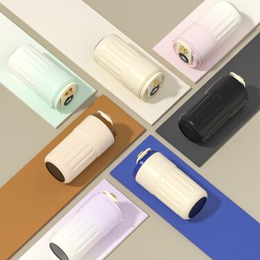 Термокружка для кави HomeAlexa з цифровим дисплеєм, 410 мл, нержавіюча сталь 316, ізольована, з кришкою, не протікає, для подорожей