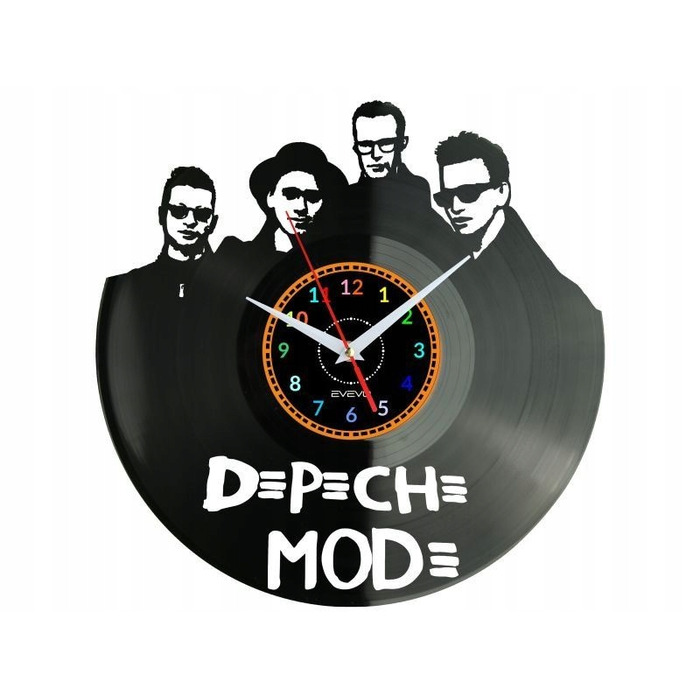 Настінний годинник Depeche Mode у вигляді вінілової платівки — оригінальний подарунок для нього та для неї