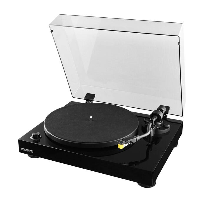 Програвач вінілу Fluance RT80 Klassischer: Ремінний привід, Audio-Technica AT91, вбудований фонокоректор, чорний глянцевий корпус MDF