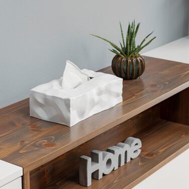 Essey Cosmetic Tissue Box - Wipy Cube II, Rectangular Tissue Dispenser, Design Tissue Box, White