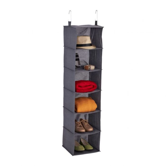 Relaxdays Hanging Shelf Closet Organizer with 6 Compartments