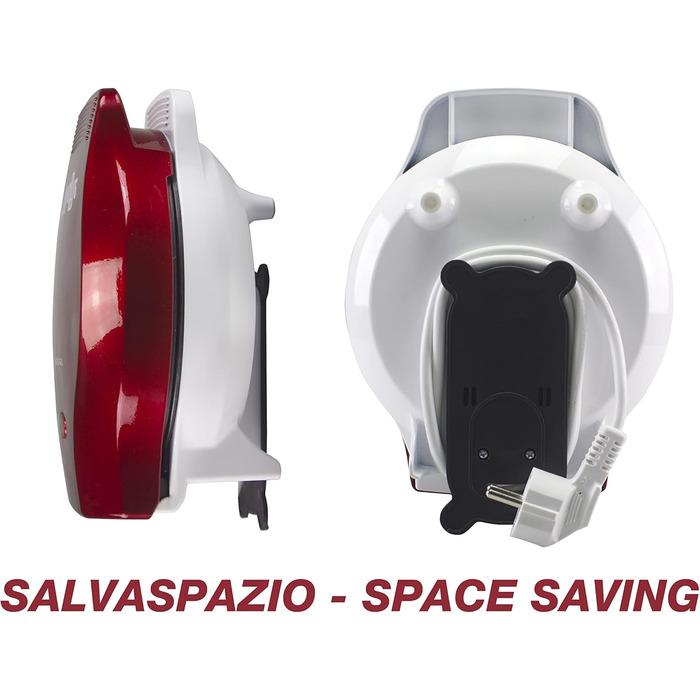 Вафельниця Beper, 5 вафель одночасно, антипригарне покриття 18 см, 800-100 Вт, червоний / білий колір