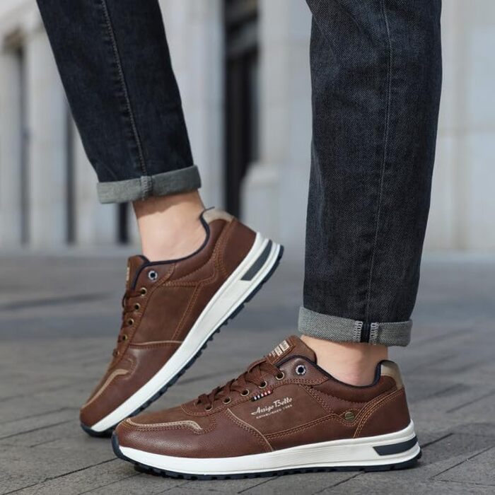 ARRIGO BELLO Кросівки чоловічі: спортивні, для прогулянок, робочі, Outdoor, легкі, розмір 41-46 (D Коричневий, 42 EU)