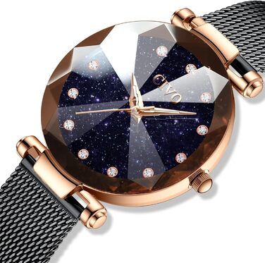 Жіночий годинник CIVO V-4 чорного кольору: водостійкий, мінімалістичний, кварцовий, елегантний, для повсякденного носіння