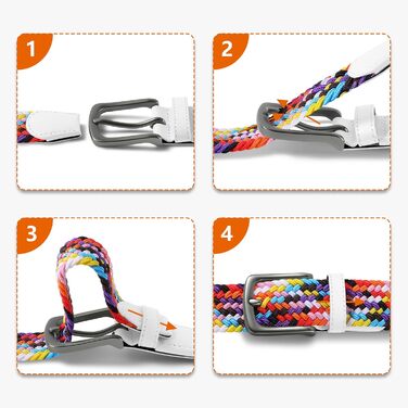 Тканинний плетений ремінь LAKIDAY: еластичний стрейчевий пояс для жінок та чоловіків. Ширина 3.5 см, довжина 100-130 см, багато кольорів. Довжина 120 см.