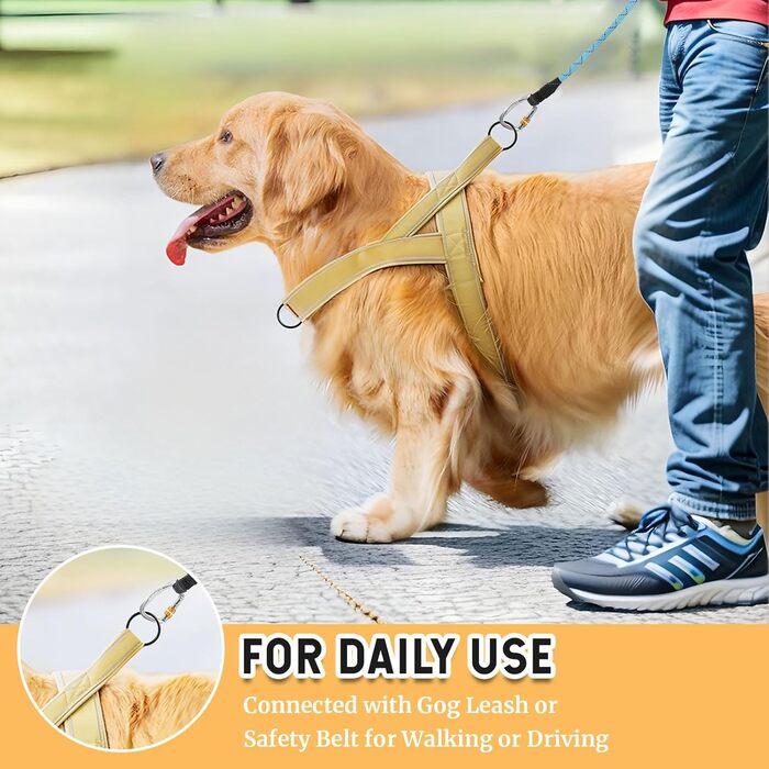 Шлейка для собак, анти-тяга, світловідбиваюча, для середніх та великих собак, регульована, м'яка, дихаюча, для прогулянок та бігу (L), Style2-M