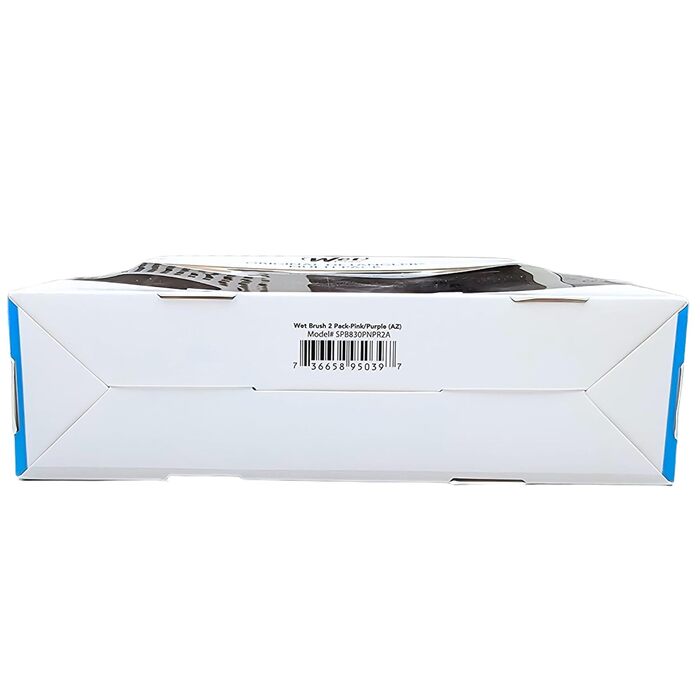 Щітка для волосся Wet Brush Original Detangler з м'якими IntelliFlex щетинками, для всіх типів волосся - 2 шт. (Рожевий та Ліловий)