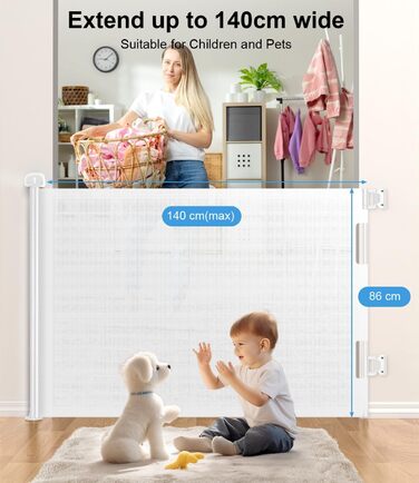 Захист від травм для дітей Nalezuns: розсувна сітка для дитячих воріт, 0-180 см, сірий колір