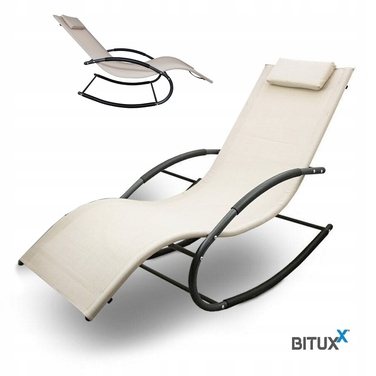 Шезлонг сталевий бежевий BituX