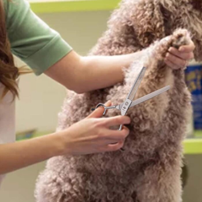 Ножиці для грумінгу собак та котів PURPLEBIRD 7.0 дюймів, вигнуті, з японської сталі 440C, ручна робота