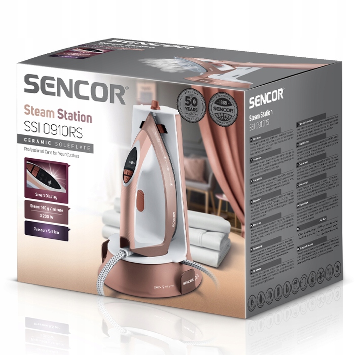 Парова станція Sencor SSI 0910RS, 3200 Вт, 140 г/хв, 1300 мл
