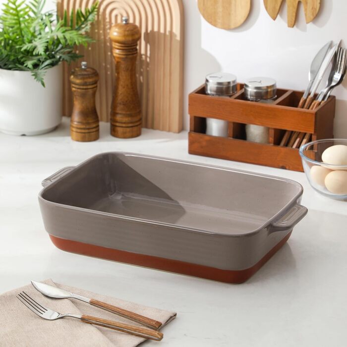 Форма для запікання MALACASA Serie TARA, 4.5L, кераміка, 35*23.8 см, для лазаньї та тірамісу