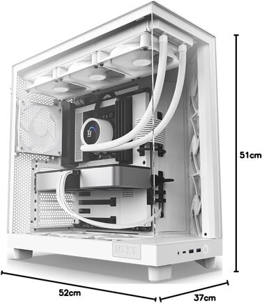 Комп'ютерний корпус NZXT H6 Flow білий
