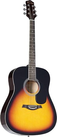 Акустична гітара Red Hill D-1-CE: електроакустична гітара Dreadnought з cutaway та верху з липи (Natural/Sunburst)