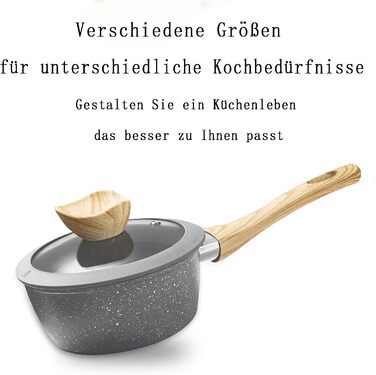 Набір каструль та сковорідок для індукційної плити: 12-ти частинний набір з гранітним антипригарним покриттям, без PFOA та PFOS, ідеальний для початківців та професійних кухарів (чорний)