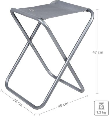 Стілець Camp-Gear зі сталі, міцний та надійний