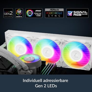 Система водяного охолодження ARCTIC Liquid Freezer III Pro 420 A-RGB для ПК: 3x140 мм вентилятори, радіатор 38 мм, PWM-насос, підтримка AMD AM5/AM4, Intel LGA1851/1700