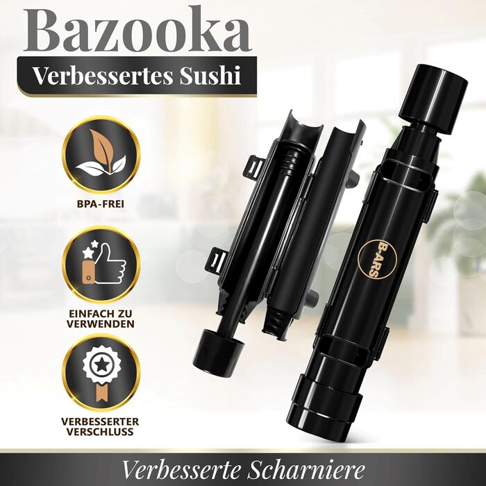 Набір для приготування суші B-ARS: повний комплект з бамбуковою килимком, антипригарним ножем та ложкою для рису – ідеально для початківців та професіоналів