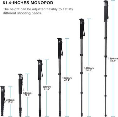 SIRUI AM-326M: карбоновий монопод - легкий та компактний, вантажопідйомність 10 кг