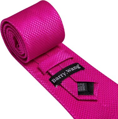 Сет аксесуарів для чоловіків Barry.Wang: краватка в смужку, краватки-кліпса, кишеньковий хустинка, запонки, для вечірок, весілля, ділових зустрічей (рожевий)