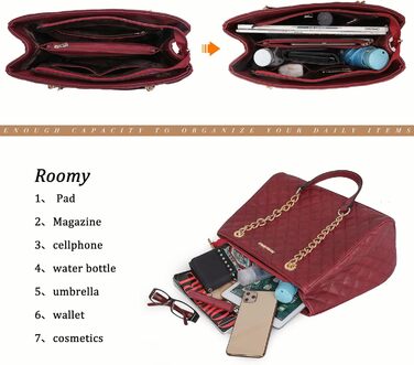 Сумка жіноча Montana West середнього розміру на ланцюжку, Hobo, червоний 040cranberry