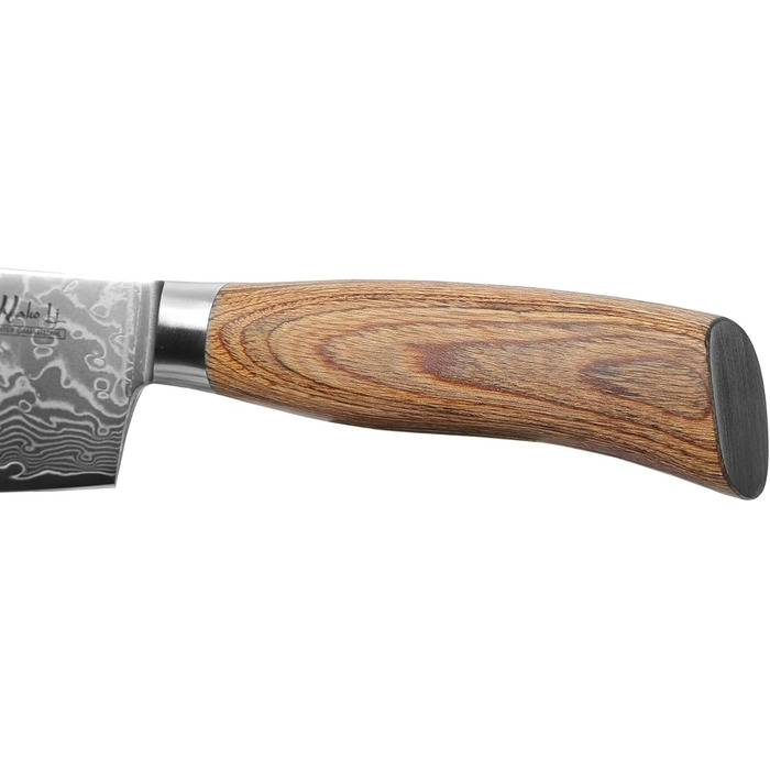 Ніж кухарський Wakoli EDIB Pro Damast BBQ & Blockmesser 20 см з лезом з 67 шарів дамаської сталі (VG10) з ергономічною ручкою для м'яса, грилю та смаження. У подарунковій коробці з можливістю гравіювання.