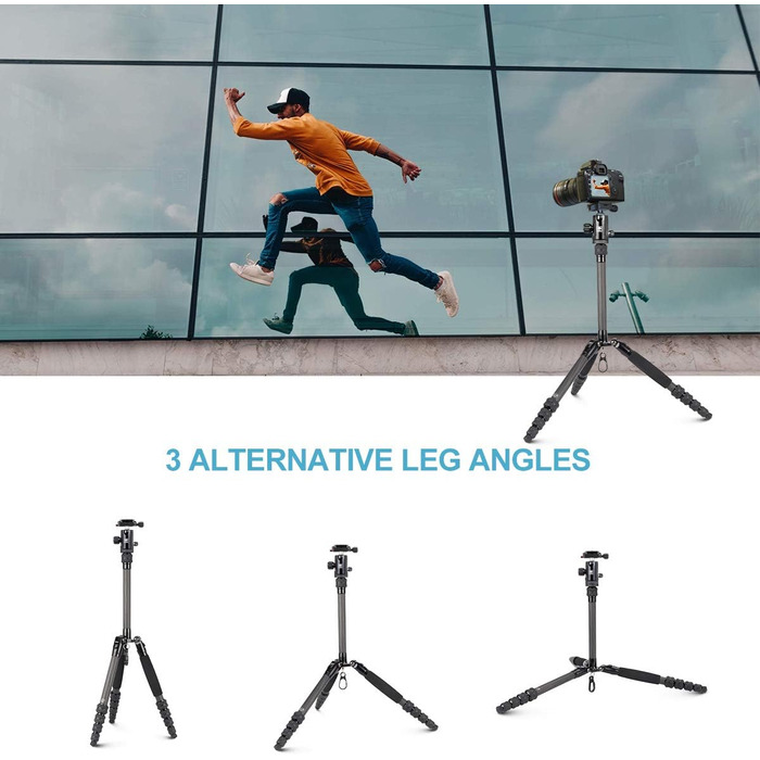 Штатив SIRUI AM-025K+D-10K LightLegs з кульковою головкою, карбон, 140,8 см