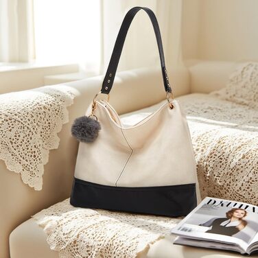 Сумка жіноча Shopper Grande елегантна бежева з PU-шкіри через плече та на блискавці, з кишенею