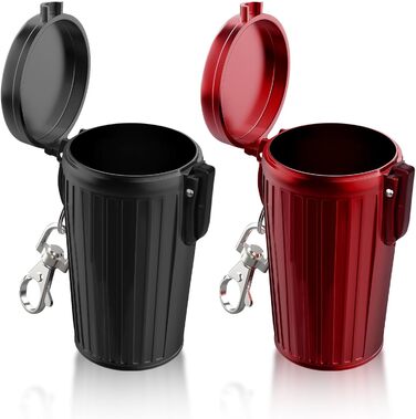 BYZESTY Cigarette Ashtrays, 2 Pack Mini Portable Ashtrays Odor-Proof, Travel Ashtrays, Portable Ashtrays for On-the-Go Odor-Proof, Portable Ashtray for Travel (A)