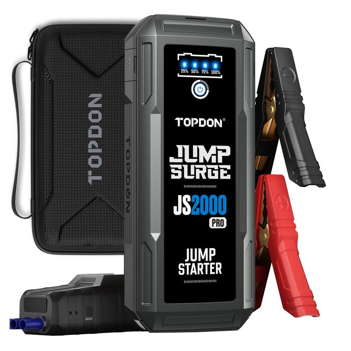 Powerbank TOPDON JS3000 для запуску двигуна, 24000mAh, 12V, для бензинових та дизельних двигунів до 9.0L та 7.0L