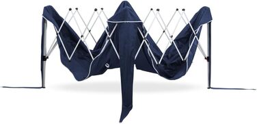 Foldable Gazebo 3x3m including bag | water-resistant, UV 50+ protection | Pop-up tent, foldable gazebo, garden tent, party tent, Capri | Click system metal frame (Blue)
