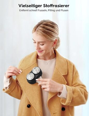Електричний видалення ворсу VASSON для одягу, меблів, диванів. Бездротовий, для видалення пілінгу, чорний