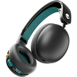 Skullcandy Grom - Бездротові навушники Over-Ear, 45 годин роботи акумулятора, обмеження гучності, сумісність з iPhone, Android та Bluetooth - Чорний
