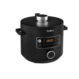 Мультиварка Tefal Turbo Cuisine 4.8л CY7548: швидка, 10 програм (приготування на пару, тушкування, смаження, су-від, рис), підтримання тепла, антипригарне покриття, чорна