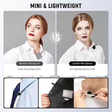 NEEWER Міні мікрофон-лавал'єр з USB для Mac, Windows, PC, Лапстоп, YouTube, Skype, Podcast, Gaming, Vlog, Конференції (2 шт.)