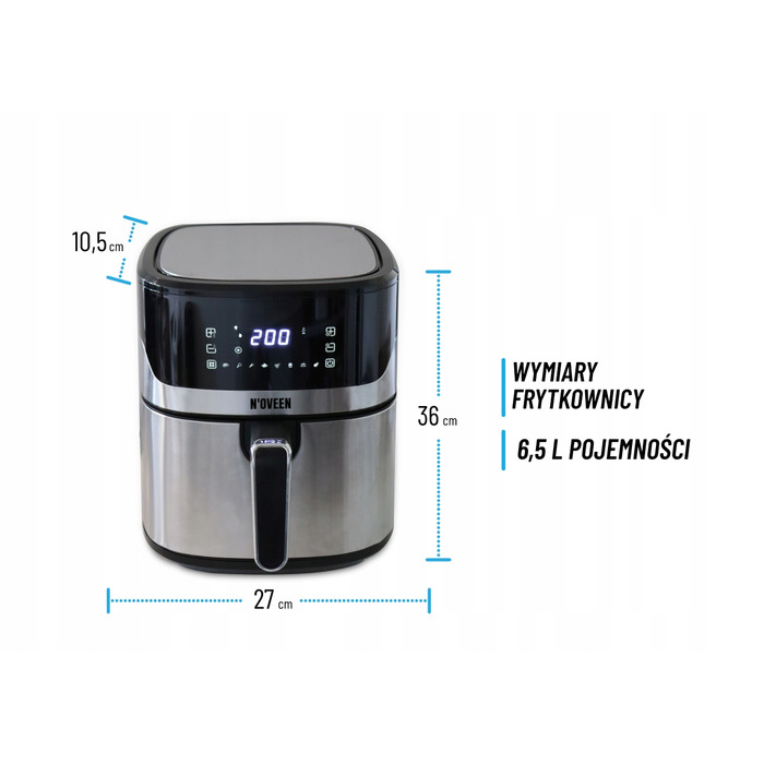 Аерофритюрниця N'oveen AF550 1600 Вт, 6,5 л