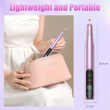 Електричний набір для манікюру та педикюру Nagelfräser 12 в 1: фрезер для гелевих нігтів, електрична нагрівальна машинка, набір для професійного догляду за нігтями