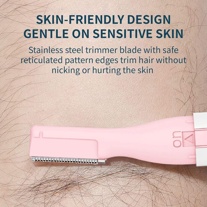 TOUCHBeauty Електричний тример для брів AG-815B (Рожевий) - прецизійний коректор з гребенем, бездротовий, для жінок