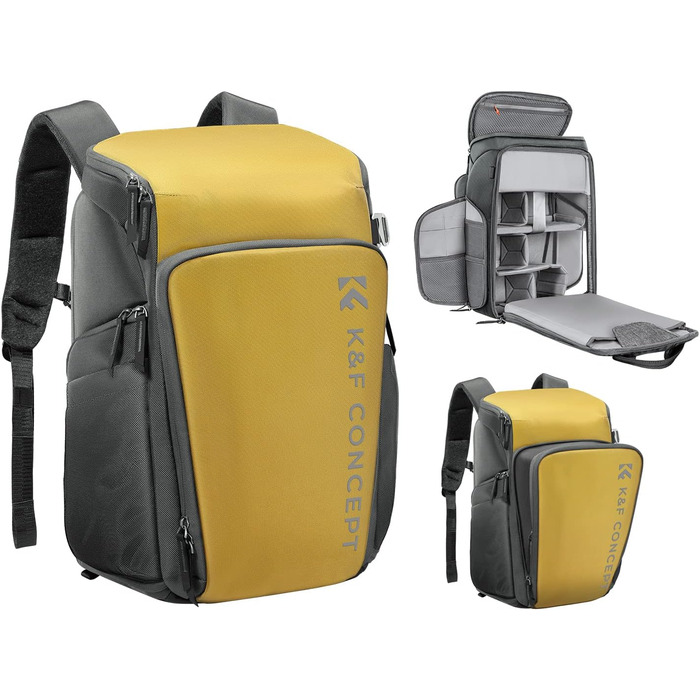 Рюкзак для фотографа K&F Concept Alpha, 25L, чорний, з відділенням для 16