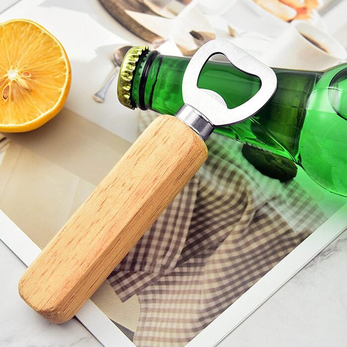 SVUPUE 30-Piece Wooden Bottle Openers, Beer Openers, Bottle Openers with Wooden Handle, Gift for Men and Beer Lovers