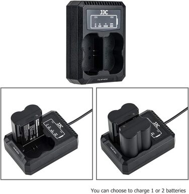 Зарядний пристрій JJC для акумуляторів Fujifilm NP-W235 (Dual USB) - сумісний з X-H2S, X-T4, BC-W235